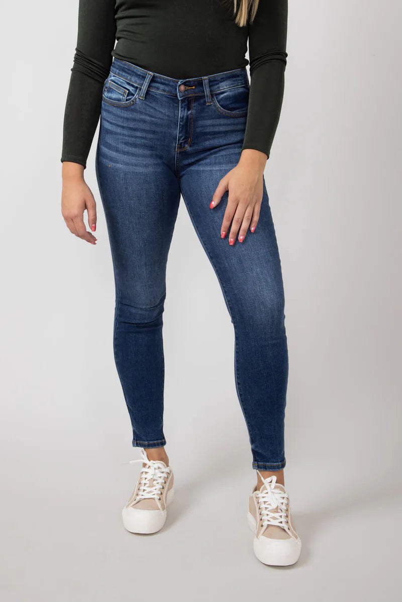 Judy Blue Mid Rise Vintage Skinny Jeans for Women