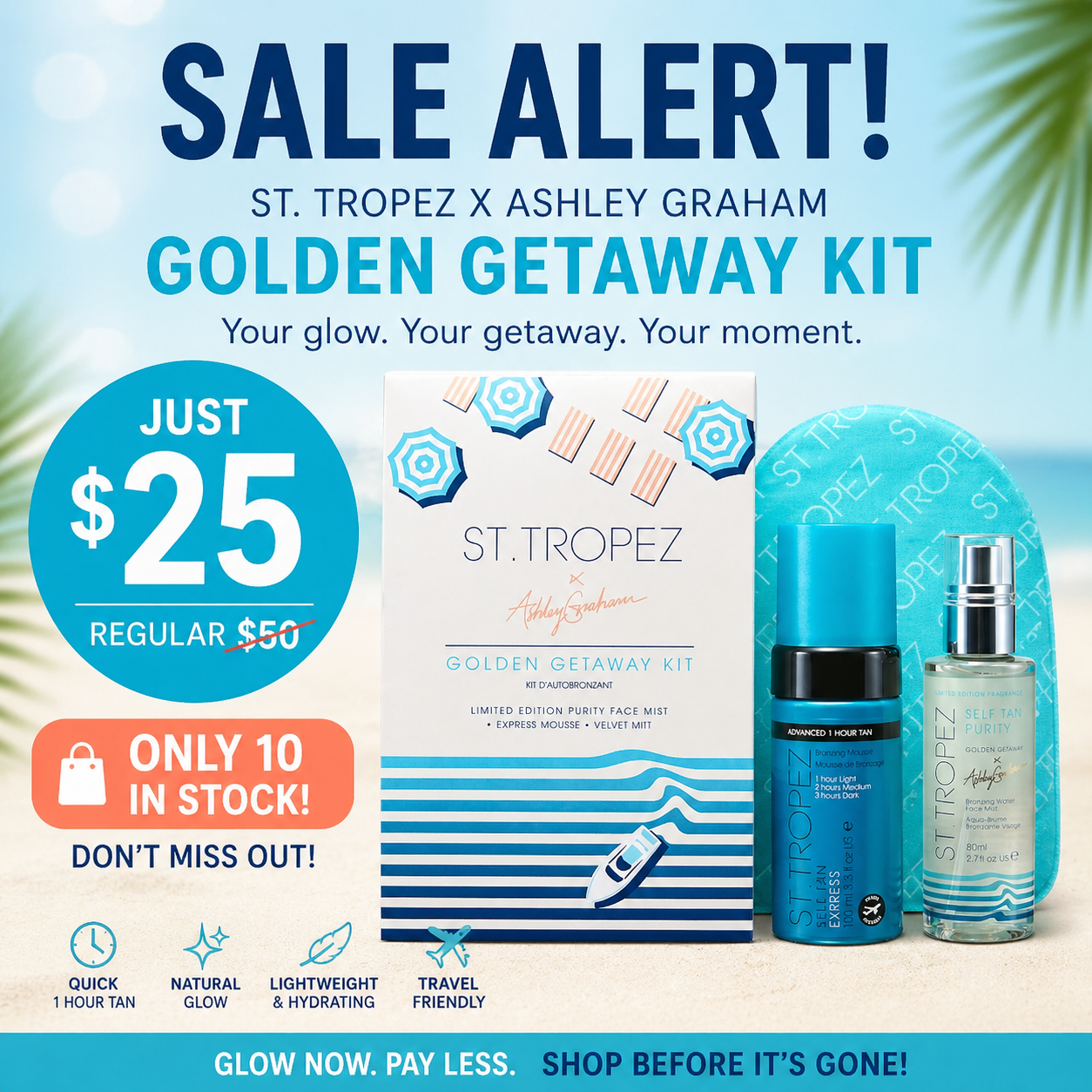 ST. TROPEZ x Ashley Graham Golden Getaway Kit