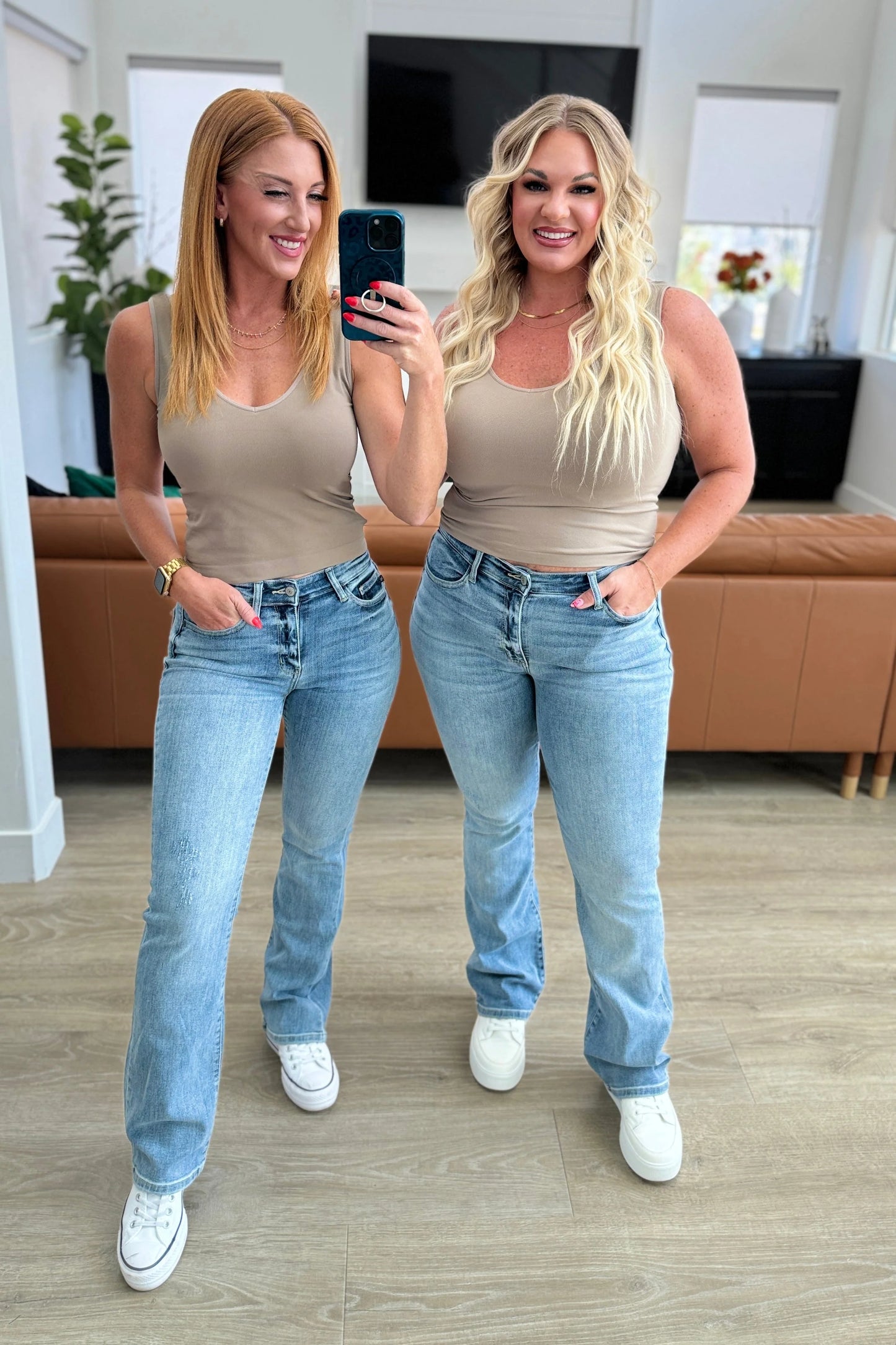 Mid Rise Clean Bootcut Judy Blue Jeans