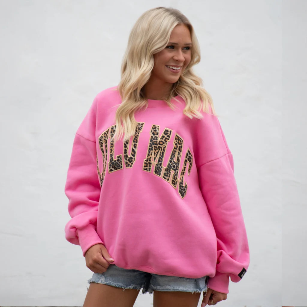 LULUMAC Bubblegum and Leopard Sweatshirt