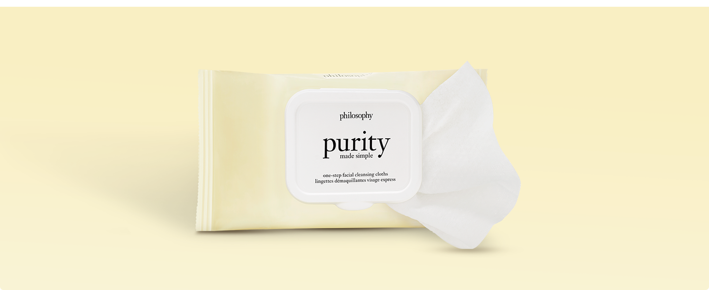 philosophy purity made simple  one-step facial cleansing cloths 100 count