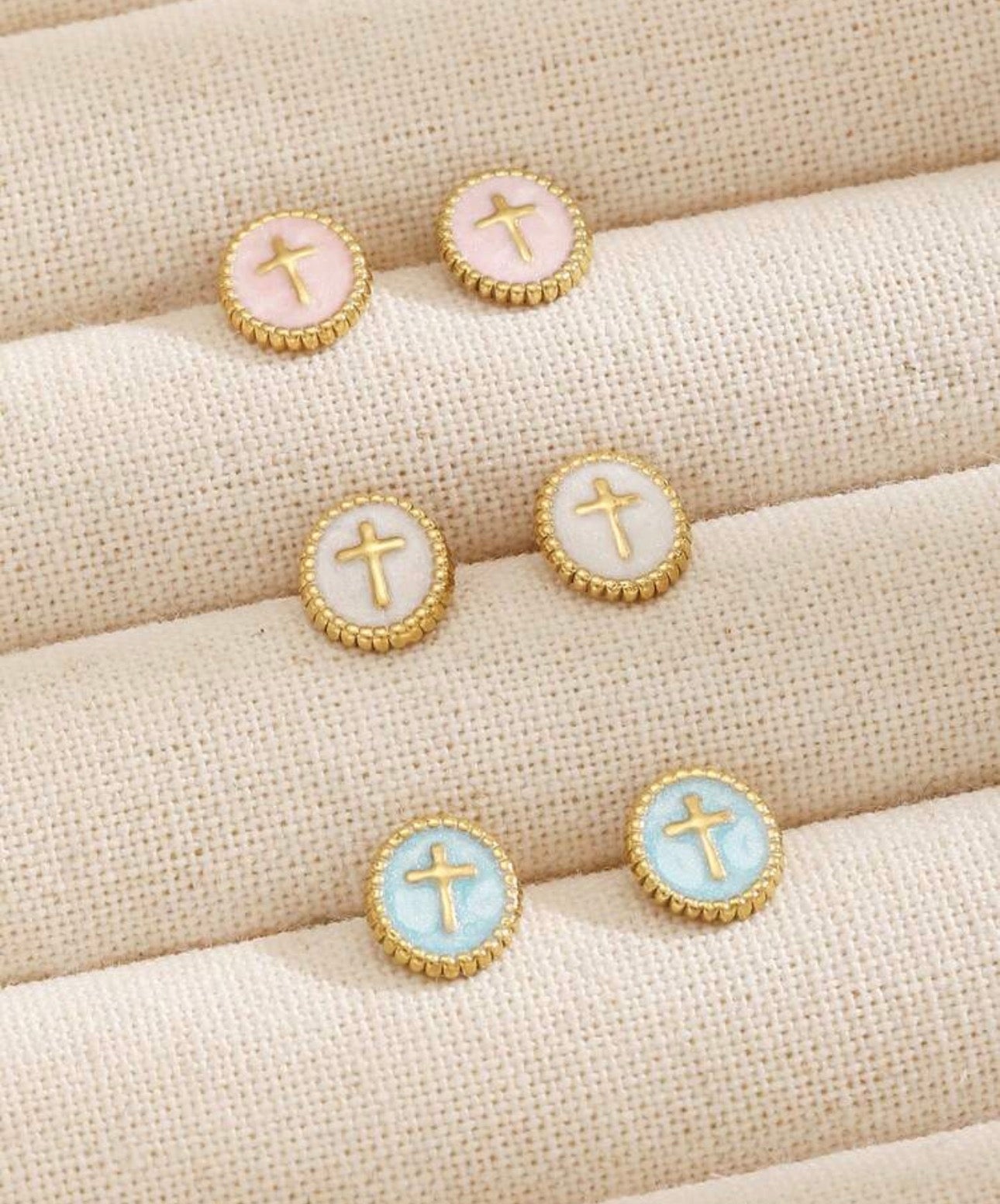 Pastel Cross Earrings