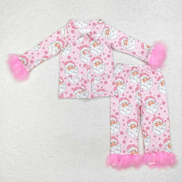 Pink Adult Santa Pajamas