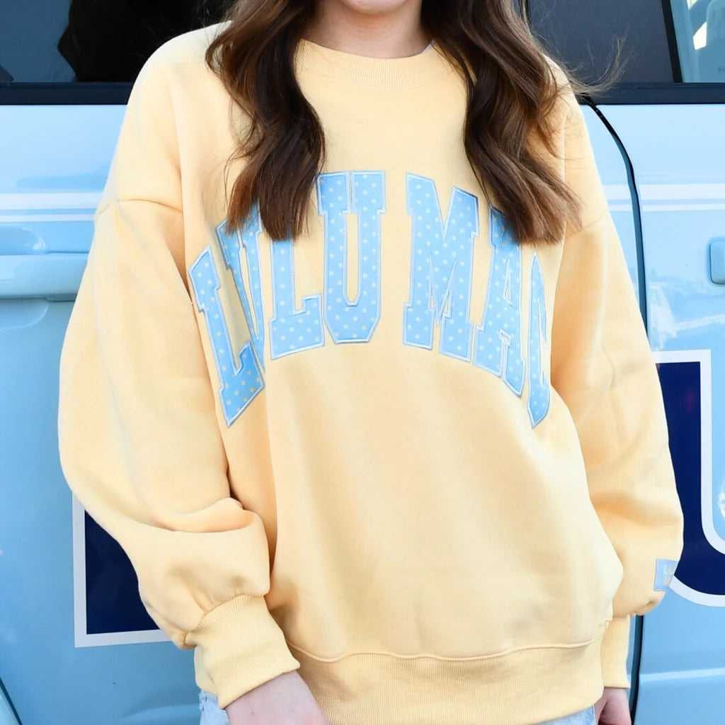 LULUMAC Butter/Light Blue Polka Dot Sweatshirt